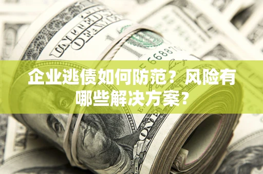 武汉企业逃债如何防范？风险有哪些解决方案？