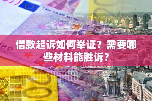 武汉借款起诉如何举证？需要哪些材料能胜诉？