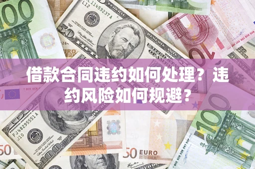 武汉借款合同违约如何处理？违约风险如何规避？