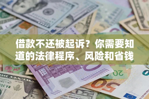 武汉借款不还被起诉？你需要知道的法律程序、风险和省钱技巧