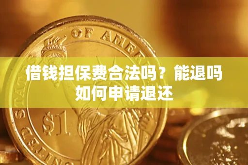 武汉借钱担保费合法吗？能退吗如何申请退还